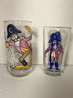 Vintage McDonald’s Captain Crook Glasses Lot of 2 1970s McDonaldland